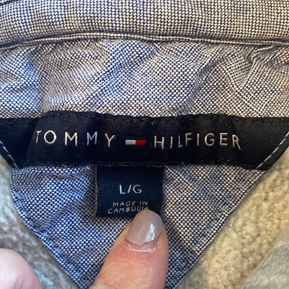 Tommy Hilfiger Hooded Drawstring Sweatshirt Men’s Size Large with Front Pocket - Picture 7 of 8